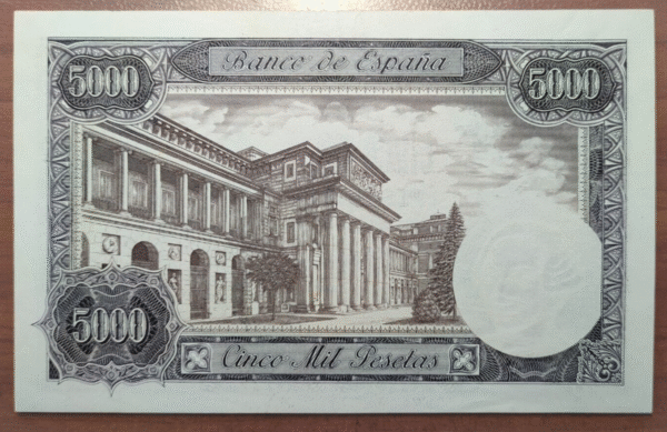 SPAIN ESPAÑA 5000 PESETAS 1976 P 155 EBC - Imagen 2