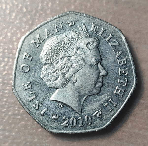 ISLE OF MAN ELIZABETH II CHRISTMAS NAVIDAD 50 PENCE 2010 SC- - Imagen 2