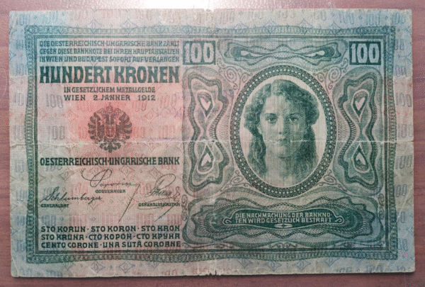 AUSTRIA 100 KRONEN 1912 P 12 BC+ - Imagen 2