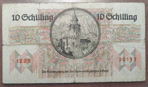 AUSTRIA 10 SCHILLING 1946 P 122 BC/BC+ - Imagen 2