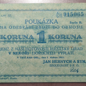 CZECHOSLOVAKIA CHECOSLOVAQUIA 1 KORUNA 1915 EBC+
