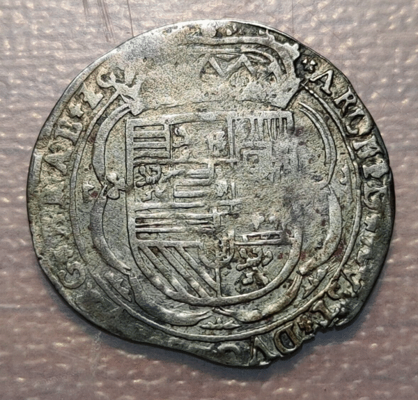 IMPERIO ESPAÑOL PAISES BAJOS AMBERES O BRUSELAS 3 STUIVER 1620 - Imagen 2