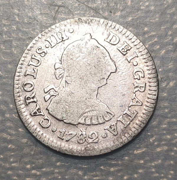MEXICO CARLOS III SPANISH COLONIAL 1 REAL 1782 FF 1,61g