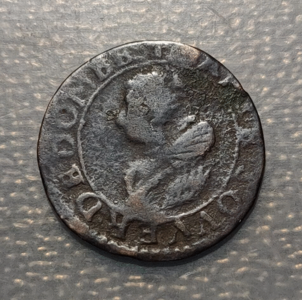 FRANCIA FRANCE DOMBES DOUBLE TOURNOIS 1623 MARIA DE MONTPELLIER