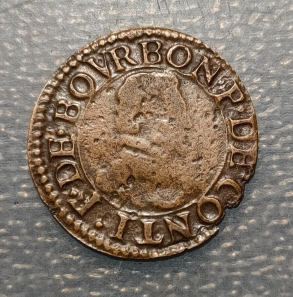 FRANCIA FRANCE CHATEAU-RENAUD 2 DENIERS TOURNOIS ND (1603-1605) MBC-