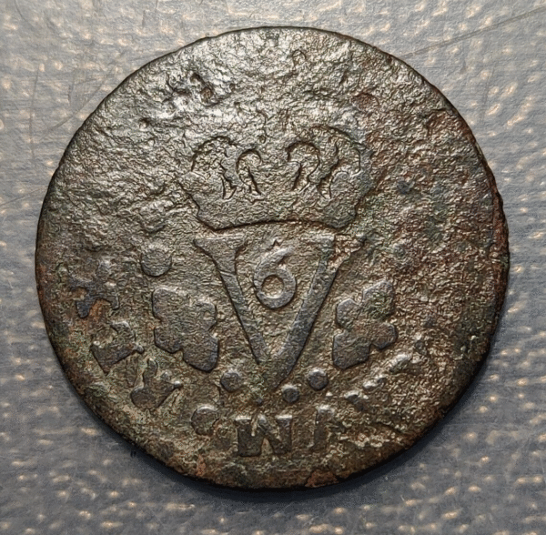 ESPAÑA VALENCIA FELIPE V SEISENO (1709-1713) - Imagen 2