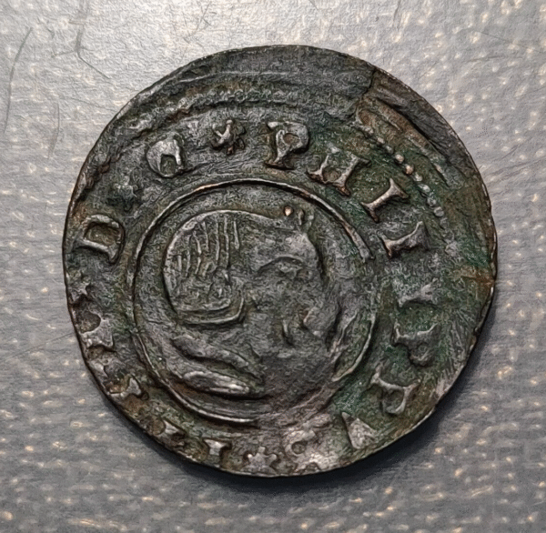 PROBABLE FALSA DE EPOCA ESPAÑA MADRID FELIPE IV 16 MARAVEDIS 1663 PROBFALSA EPOC