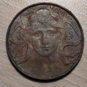 ITALIA REINO VITTORIO EMANUELE III MILAN 20 CENTESIMI 1906 BONO EXPOSICION MBC-