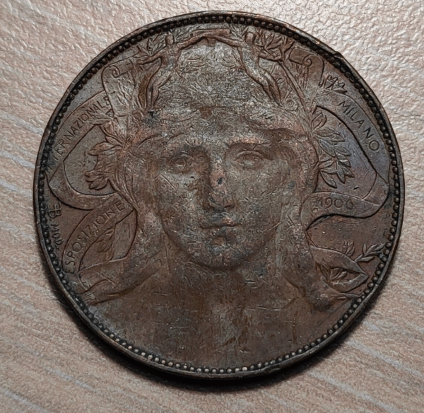 ITALIA REINO VITTORIO EMANUELE III MILAN 20 CENTESIMI 1906 BONO EXPOSICION MBC-