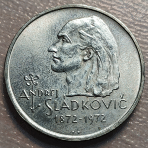 CHECOSLOVAQUIA CZECHOSLOVAKIA ANDREJ SLADKOVIC 20 KORUN 20 CORONAS 1972 MBC+