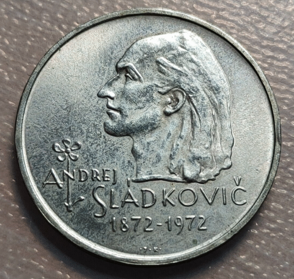 CHECOSLOVAQUIA CZECHOSLOVAKIA ANDREJ SLADKOVIC 20 KORUN 20 CORONAS 1972 MBC+