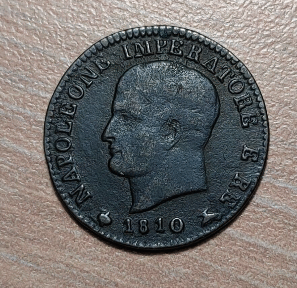 ITALIA REINO NAPOLEON BONAPARTE 1 CENTESIMO 1810 M MILAN MBC