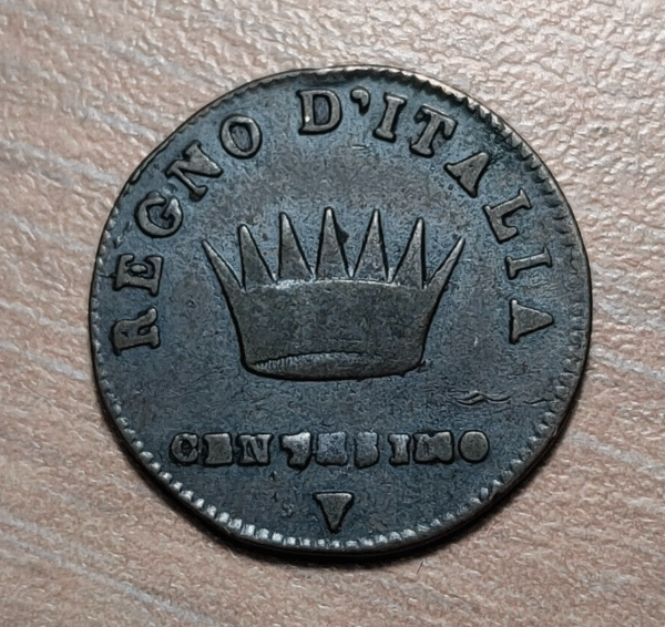 ITALIA REINO NAPOLEON BONAPARTE 1 CENTESIMO 1808 V VENEZIA VENECIA MBC - Imagen 2