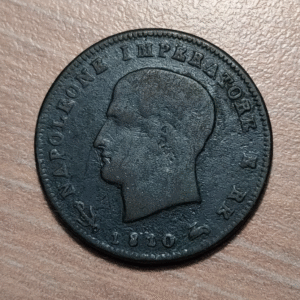 ITALIA REINO NAPOLEON BONAPARTE 5 CENTESIMI 1810 V VENECIA VENEZIA BC+/MBC-