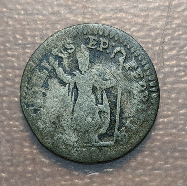 ESTADOS PAPALES CLEMENTE XI FERRARA MURAIOLA (2 BAIOCCHI) ANNO VIII