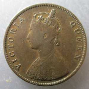 INDIA BRITISH 1/2 ANNA - HALF ANNA 1862
