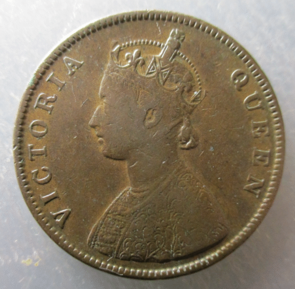 INDIA BRITISH 1/2 ANNA - HALF ANNA 1862