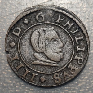 ESPAÑA MADRID FELIPE IV 16 MARAVEDIS 1664 Y