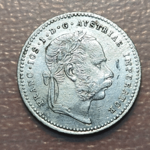 AUSTRIA FRANZ JOSEPH I 20 KREUZER 1870 MBC