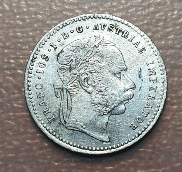 AUSTRIA FRANZ JOSEPH I 20 KREUZER 1870 MBC