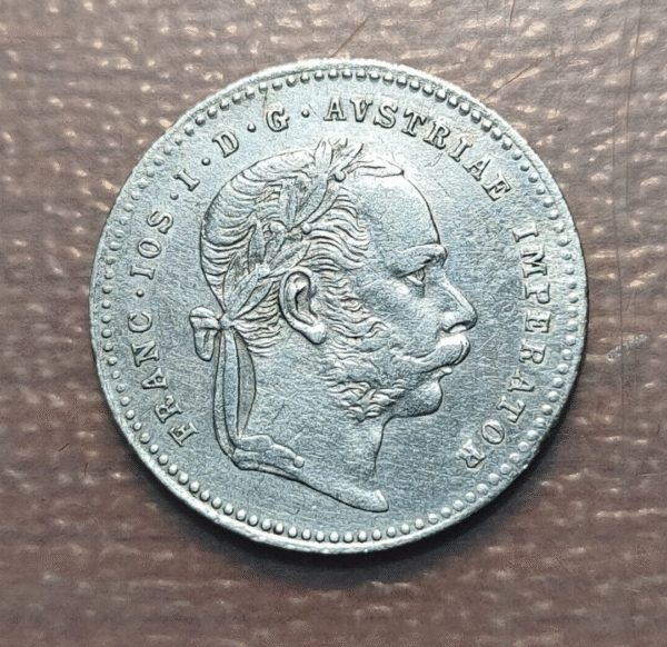 AUSTRIA FRANZ JOSEPH I 20 KREUZER 1870 MBC