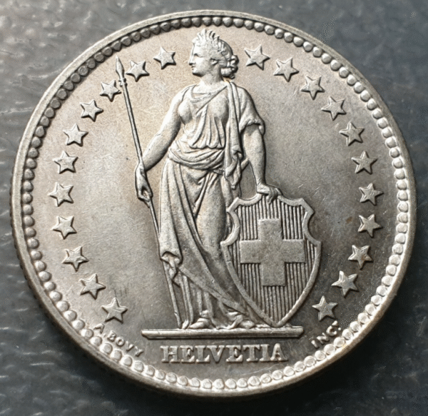 SUIZA SWITZERLAND 2 FRANCOS 2 FRANCS 1960 B SC UNC - Imagen 2