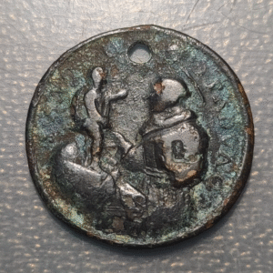 MEDALLA RELIGIOSA SAN ANTONIO DE PADUA VIRGEN DE LORETO BRONCE 29mm