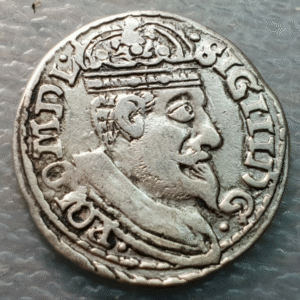 POLONIA POLAND OLKUSK SIGISMUNDO III VASA ZYGMUNT III WASA 3 GROSZE TROYAK 1600