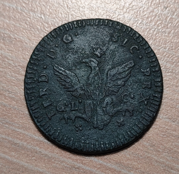 ITALIA SICILIA PALERMO FERDINANDO III INFANTE ESPAÑA 1 GRANO 1776 G.C. EBC+