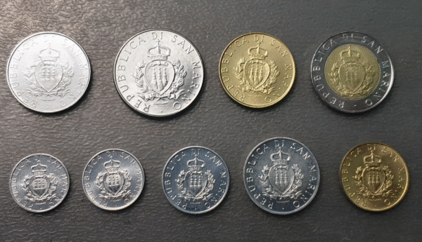 SAN MARINO 1987 SERIE ANUAL MONEDAS  1+2+5+10+20+50+100+200+500 LIRE SC UNC - Imagen 2