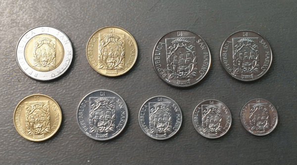 SAN MARINO 1988 SERIE ANUAL MONEDAS  1+2+5+10+20+50+100+200+500 LIRE SC UNC - Imagen 2