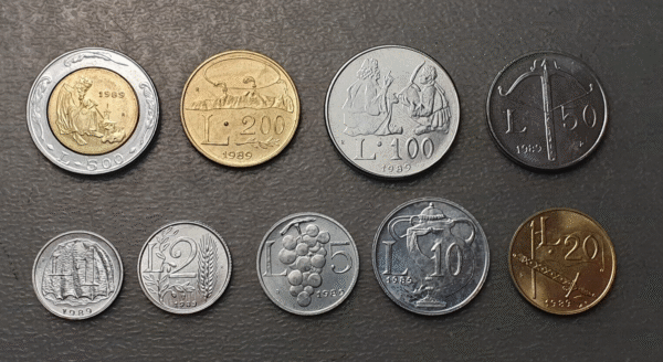 SAN MARINO 1989 SERIE ANUAL MONEDAS  1+2+5+10+20+50+100+200+500 LIRE SC UNC