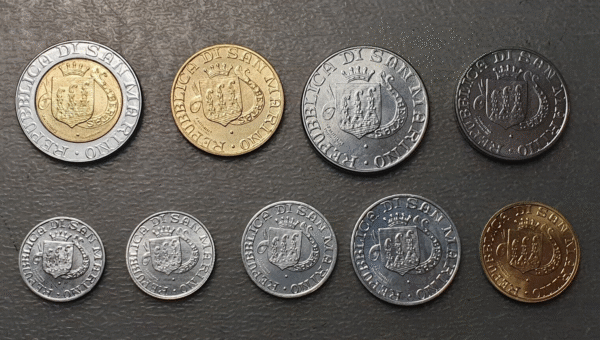 SAN MARINO 1989 SERIE ANUAL MONEDAS  1+2+5+10+20+50+100+200+500 LIRE SC UNC - Imagen 2