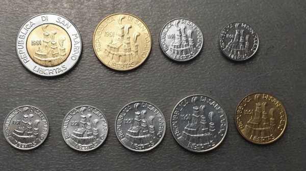 SAN MARINO 1991 SERIE ANUAL MONEDAS  1+2+5+10+20+50+100+200+500 LIRE SC UNC - Imagen 2
