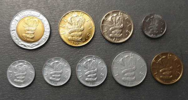 SAN MARINO 1995 SERIE ANUAL MONEDAS  1+2+5+10+20+50+100+200+500 LIRE SC UNC - Imagen 2