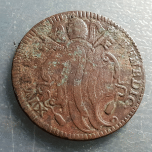 ESTADOS PAPALES PONTIFICIO VATICANO BENEDICTO XIV ROMA BAIOCCO ROMANO BC/BC+