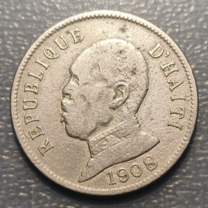 HAITI 50 CENTIMES 1908 MBC-
