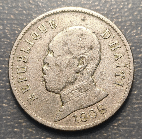 HAITI 50 CENTIMES 1908 MBC-