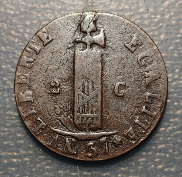 HAITI 2 CENTIMES AN 37 1940 MBC