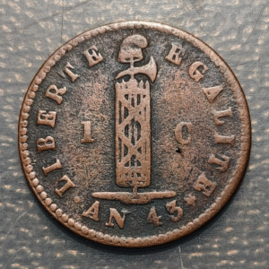 HAITI 1 CENTIME AN 43 1846 MBC-/MBC