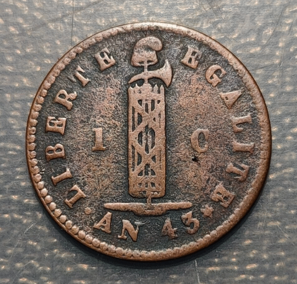 HAITI 1 CENTIME AN 43 1846 MBC-/MBC