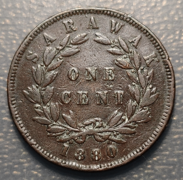 SARAWAK C. BROOKE 1 CENT 1880 - Imagen 2