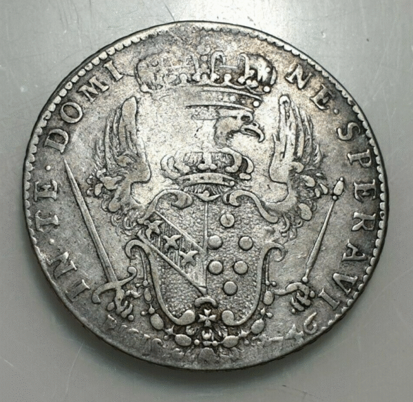 ITALIA FRANZ I AUSTRIA FRANCESCO III TOSCANA 1/2 FRANCESCONE 1746 MBC- ESCASA - Imagen 2