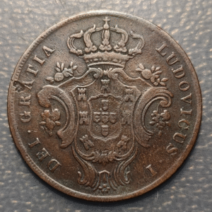 PORTUGAL LUIS I 10 REIS 1865 MBC