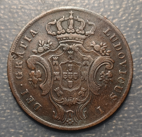 PORTUGAL LUIS I 10 REIS 1865 MBC