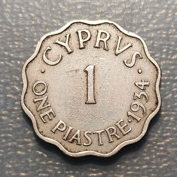 CHIPRE CYPRUS GEORGE V 1 PIASTRE 1934 - Imagen 2