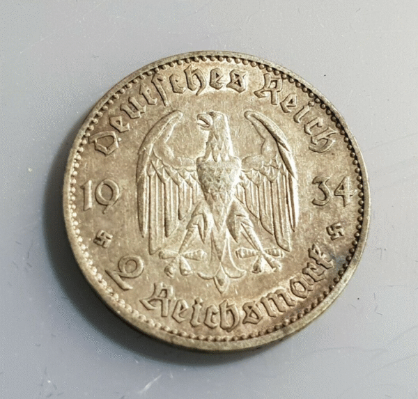 ALEMANIA GERMANY 2 MARCOS 2 MARK 1934 F MBC+ ESCASA - Imagen 2