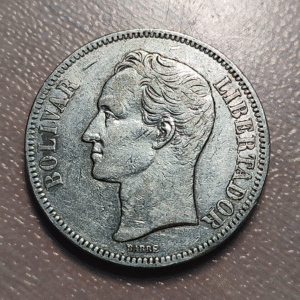 VENEZUELA 5 BOLIVARES 1903 MBC