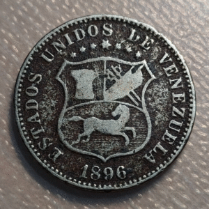 VENEZUELA 12 1/2 CENTIMOS 1896 BC/BC+