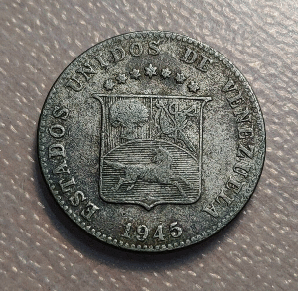 VENEZUELA 12 1/2 CENTIMOS 1945 MBC